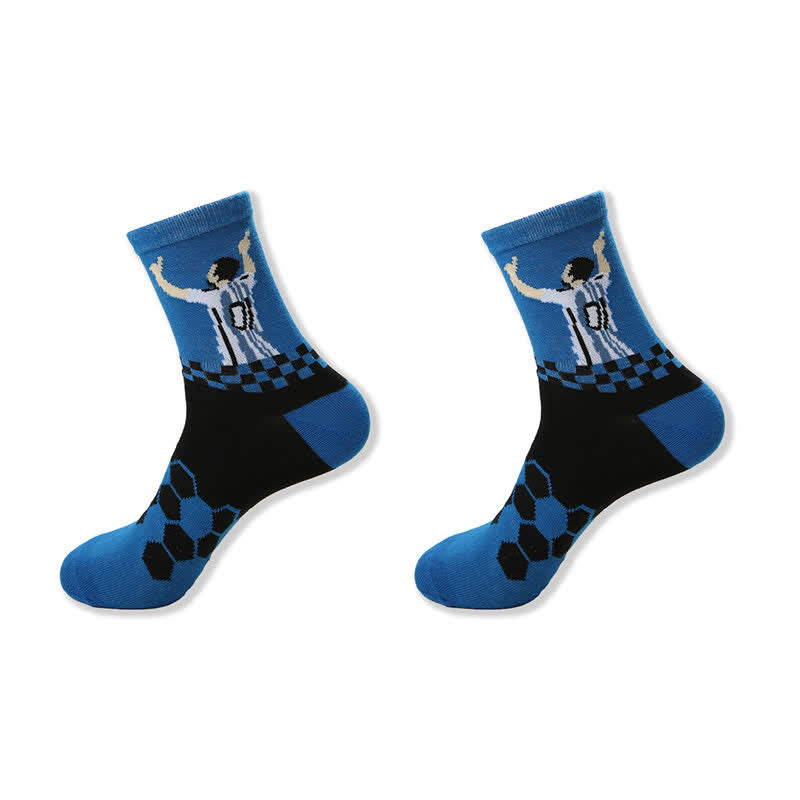 Plusock Casual Soccer Print Quarter Socks (6 Pairs) - image 7