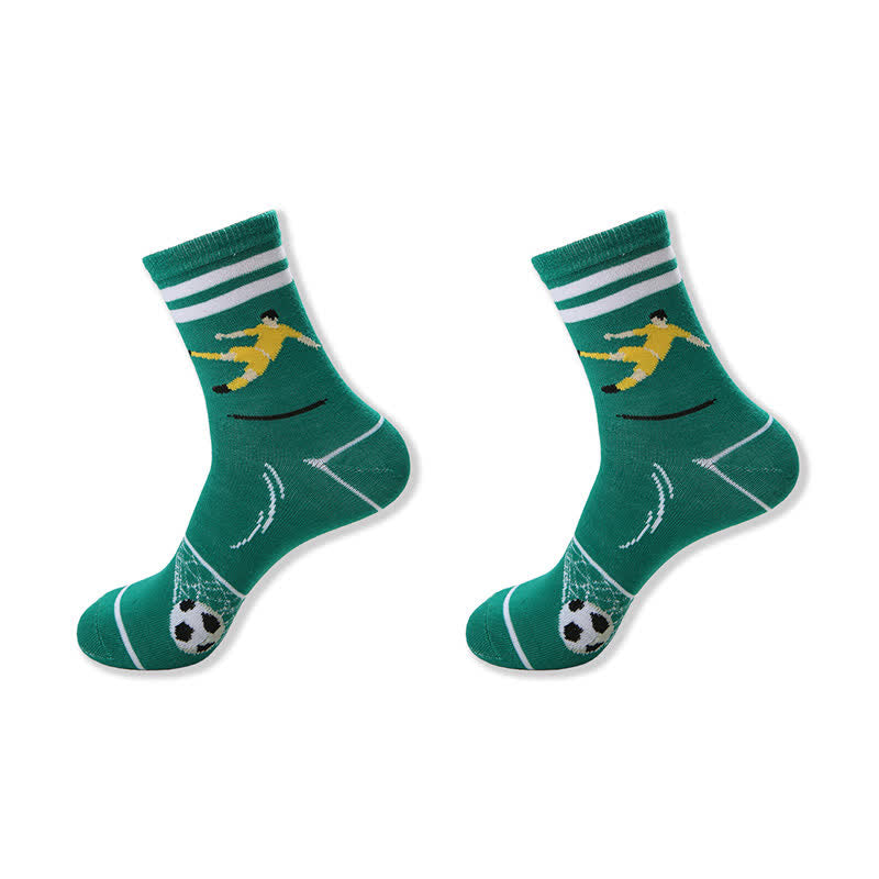 Plusock Casual Soccer Print Quarter Socks (6 Pairs) - image 8