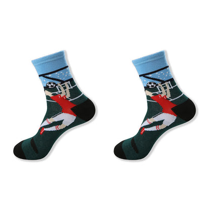 Plusock Casual Soccer Print Quarter Socks (6 Pairs) - image 3