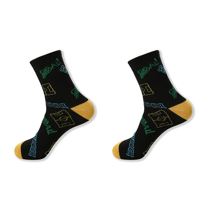Plusock Casual Soccer Print Quarter Socks (6 Pairs) - image 2