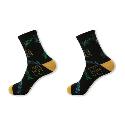 Plusock Casual Soccer Print Quarter Socks (6 Pairs) - image 2