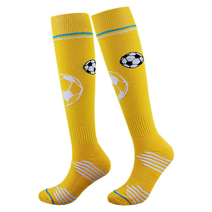 Plusock Cushioned Training Soccer Knee High Socks(2 Pairs) - Yellow - L - image 5
