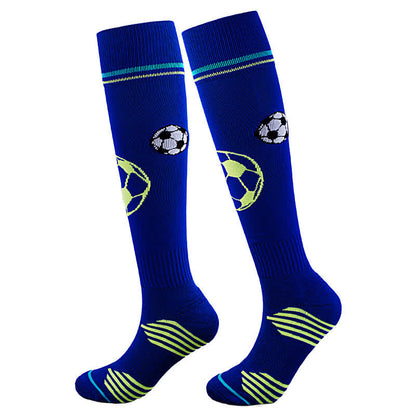 Plusock Cushioned Training Soccer Knee High Socks(2 Pairs) - Blue - L - image 4