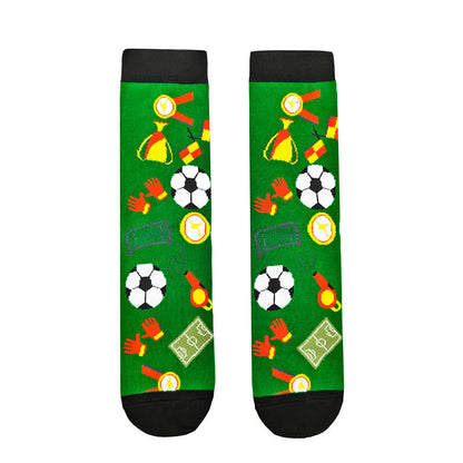 Plusock Funny Soccer Graphic Quarter Socks(2 Pairs) - image 5