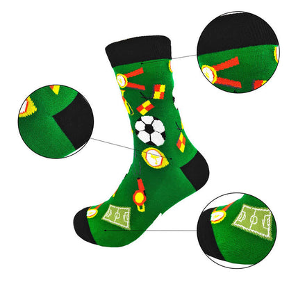 Plusock Funny Soccer Graphic Quarter Socks(2 Pairs) - image 2