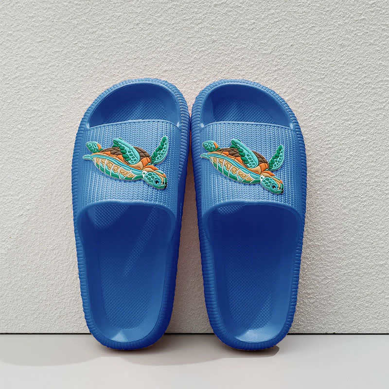 Plusock Soft Cushioned Turtle Slide Slippers - Navy Blue - EU44-45(US10-11) - image 14