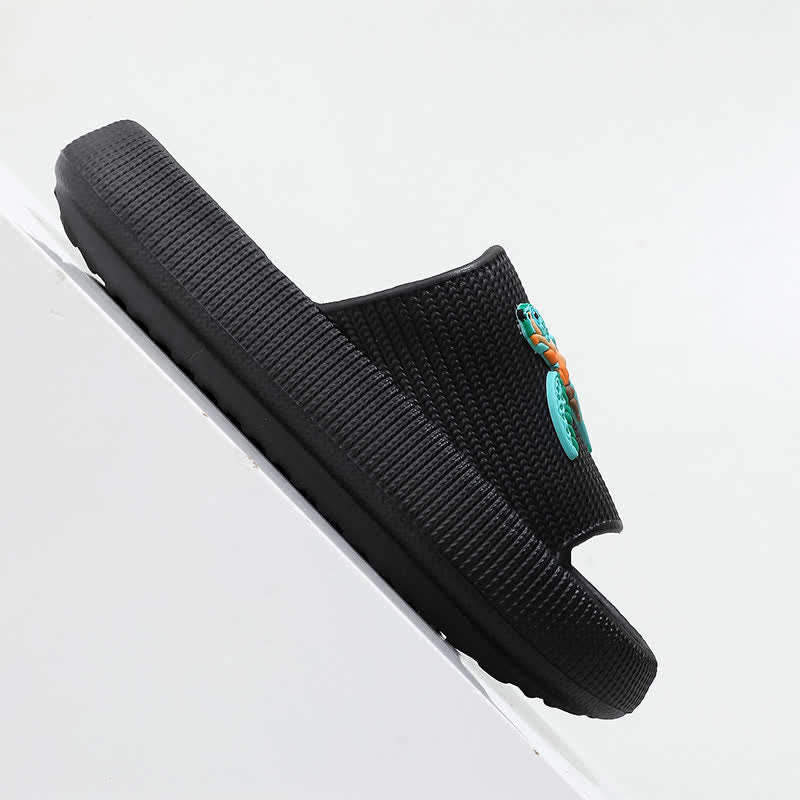 Plusock Soft Cushioned Turtle Slide Slippers - image 1