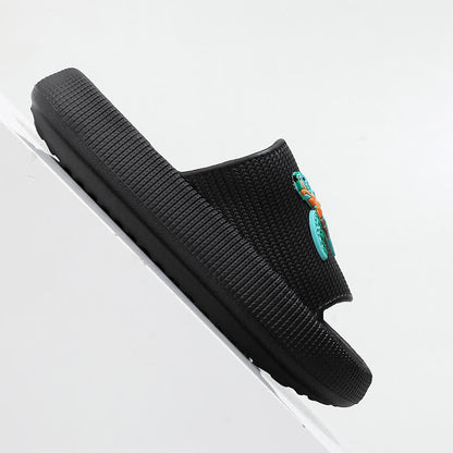 Plusock Soft Cushioned Turtle Slide Slippers - image 1
