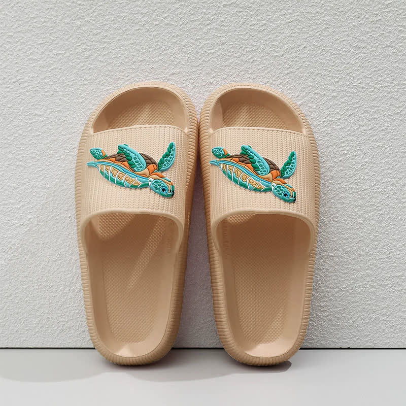 Plusock Soft Cushioned Turtle Slide Slippers - Brown - EU44-45(US10-11) - image 12