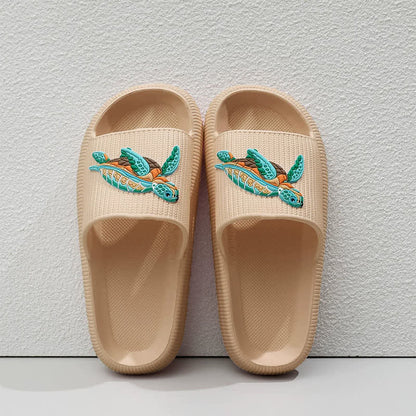 Plusock Soft Cushioned Turtle Slide Slippers - Brown - EU44-45(US10-11) - image 12