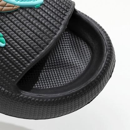Plusock Soft Cushioned Turtle Slide Slippers - image 2