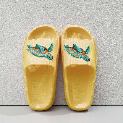 Plusock Soft Cushioned Turtle Slide Slippers - Yellow - EU44-45(US10-11) - image 11