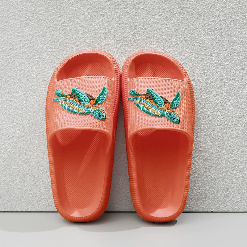 Plusock Soft Cushioned Turtle Slide Slippers - Orange - EU44-45(US10-11) - image 13