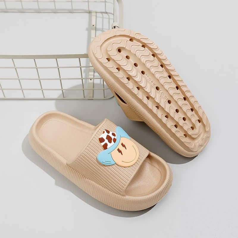 Plusock Smiley Denim Charm Cloud Cushion Slippers - image 4
