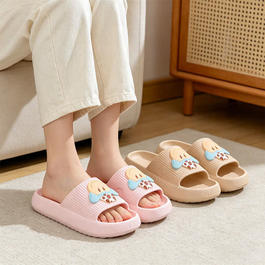 Plusock Smiley Denim Charm Cloud Cushion Slippers - image 0