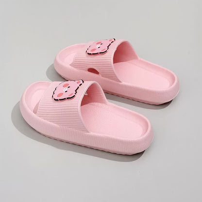 Plusock Pink Pig Charm Cloud Cushion Slippers - image 1