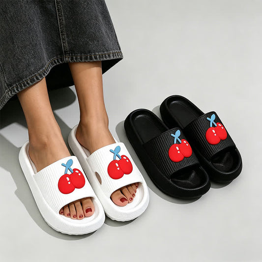 Plusock Thick Sole Cherry Comfort Slippers - image 0