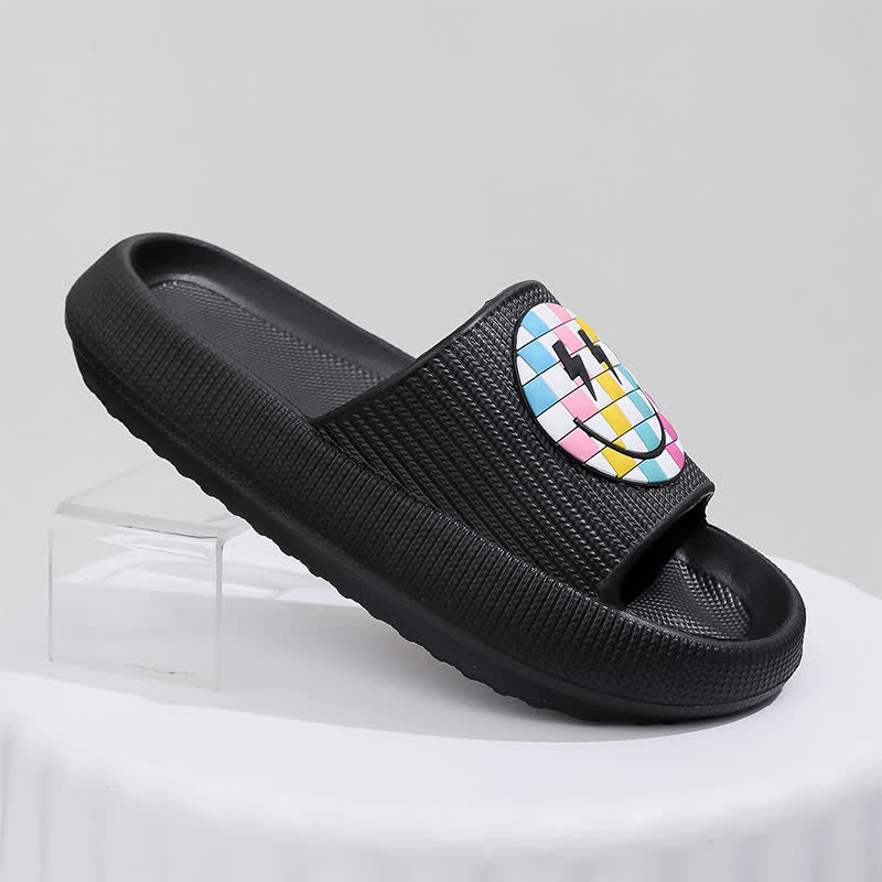 Plusock Rainbow Smiley Thick Sole Slide Slippers - image 5