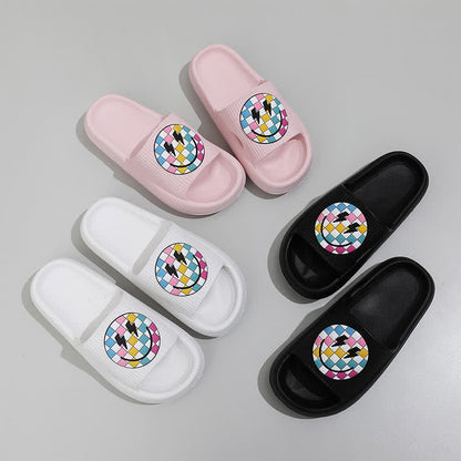 Plusock Rainbow Smiley Thick Sole Slide Slippers - image 1
