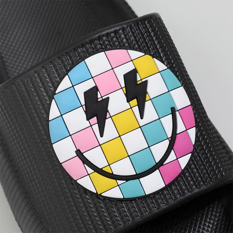 Plusock Rainbow Smiley Thick Sole Slide Slippers - image 4
