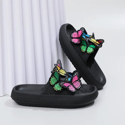 Plusock Colorful Butterfly Cloud Platform Slide Slippers - image 2