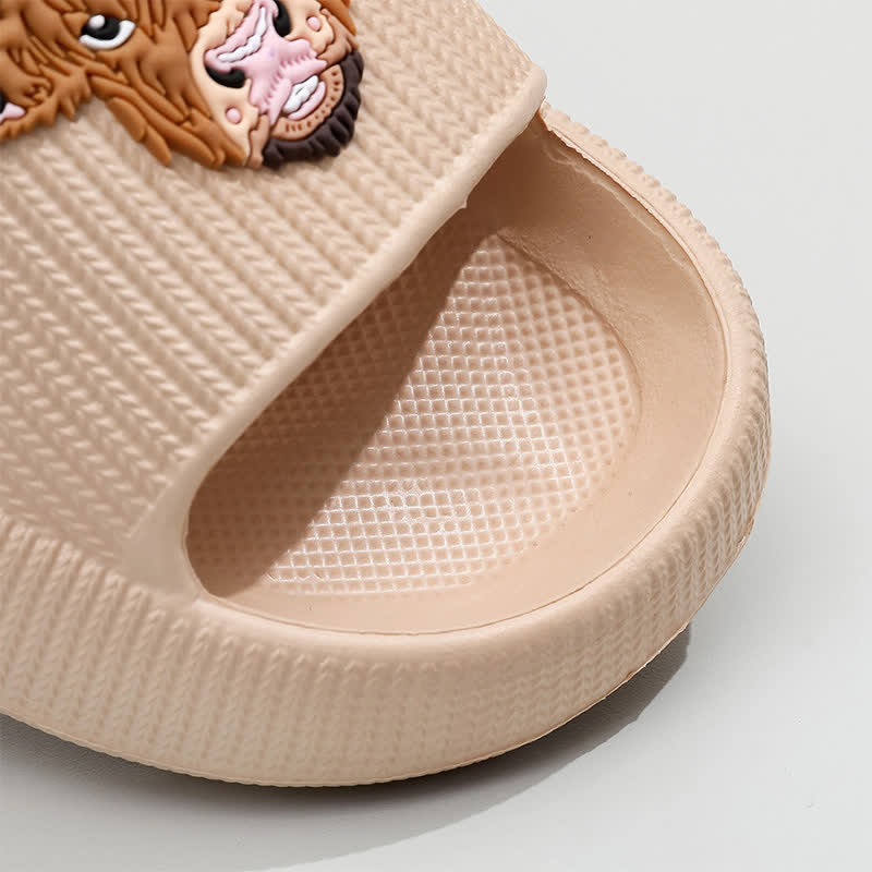 Plusock Highland Cow Cloud Cushion Platform Slippers - image 2