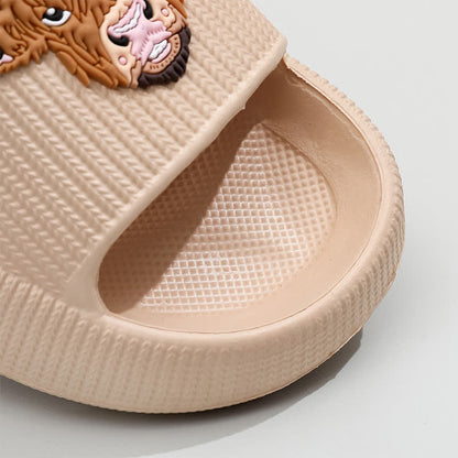 Plusock Highland Cow Cloud Cushion Platform Slippers - image 2