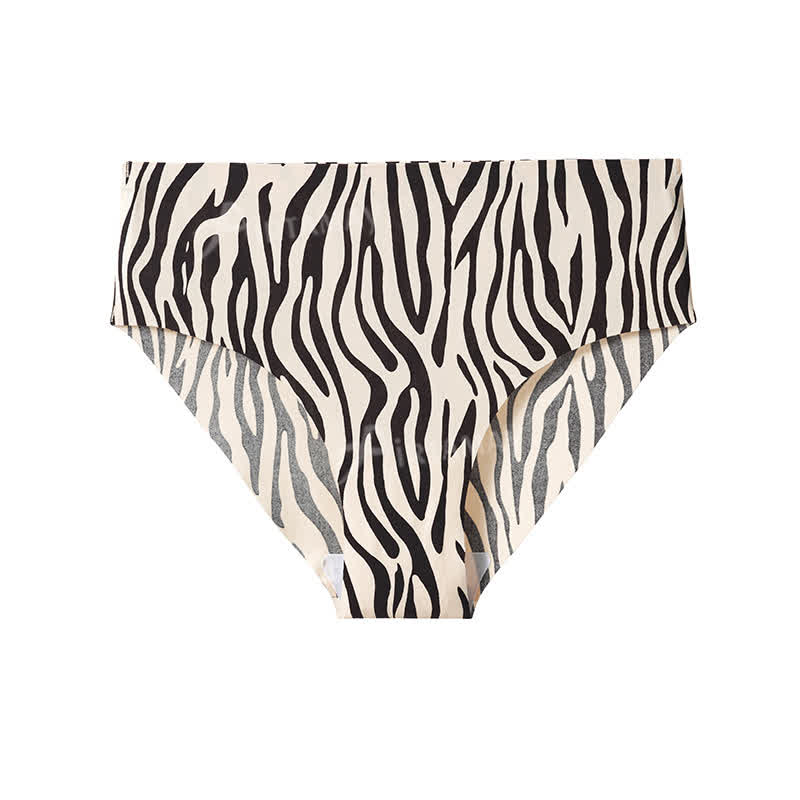 Plusock Zebra Leopard Print Seamless Invisible Panty(4 Packs) - image 6