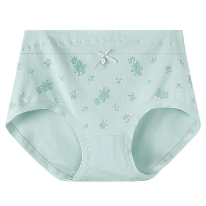 Plusock Floral Cotton High Rise Panty(2 Packs) - Light Green - XXXL - image 2