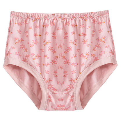 Plusock Soft Cotton Floral High Waist Panty(2 Packs) - Light Pink - XXXL - image 3