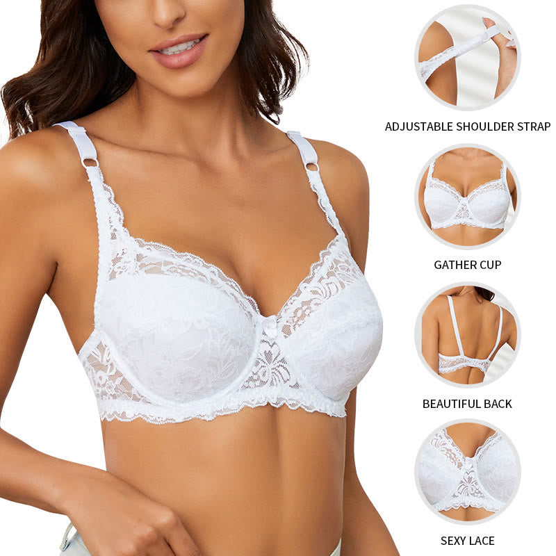 Plusock Elegant Lace Underwire Bra - image 7