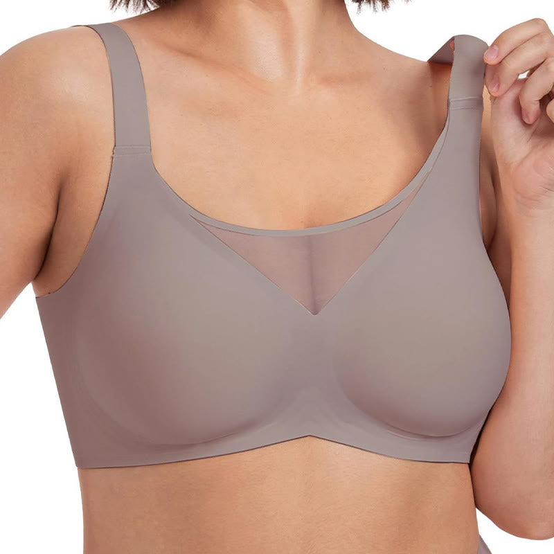 Plusock Everyday Support Wireless Bra - Grey - 3XL - image 5