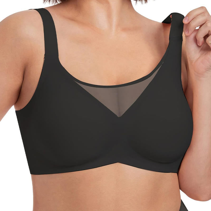 Plusock Everyday Support Wireless Bra - Black - 3XL - image 1
