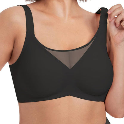 Plusock Everyday Support Wireless Bra - Black - 3XL - image 1