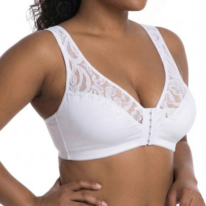 Plusock Lace Front Closure Wireless Bra - image 2