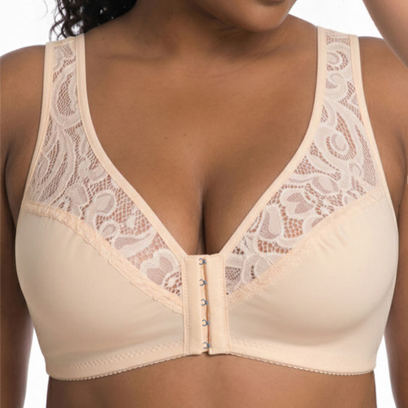 Plusock Lace Front Closure Wireless Bra - image 14