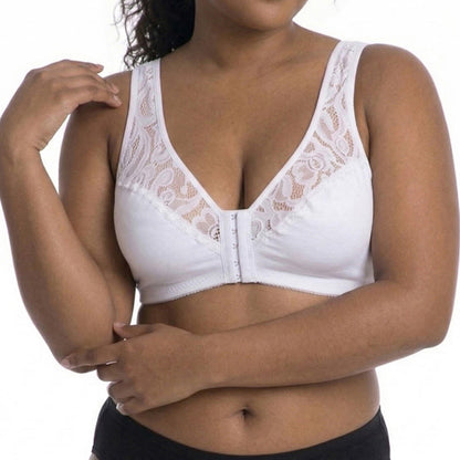 Plusock Lace Front Closure Wireless Bra - image 1