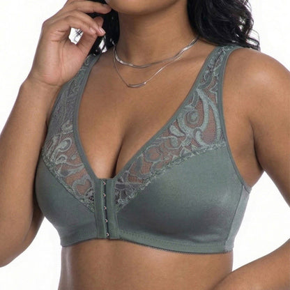 Plusock Lace Front Closure Wireless Bra - image 10