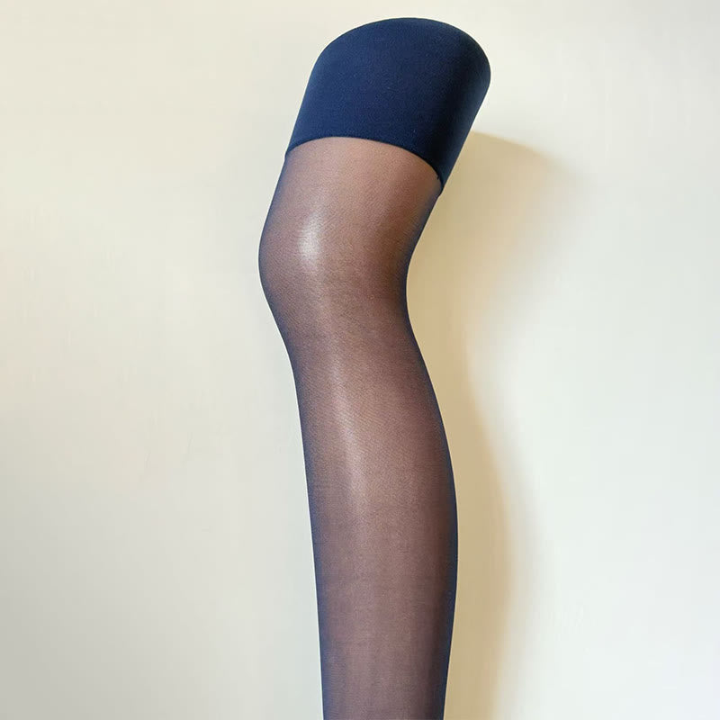 Plusock Sheer Shaping Pantyhose(4 Pairs) - Navy Blue - One Size - image 12