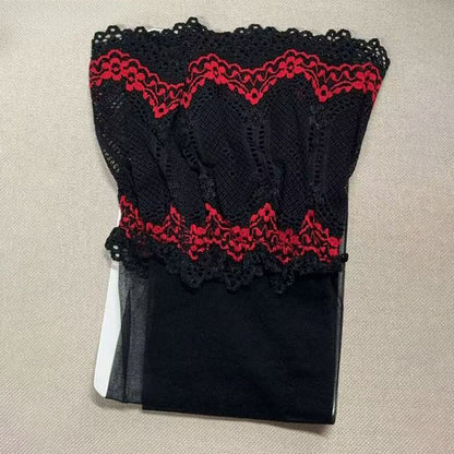 Plusock Lace Top Sheer Pantyhose(3 Pairs) - image 8