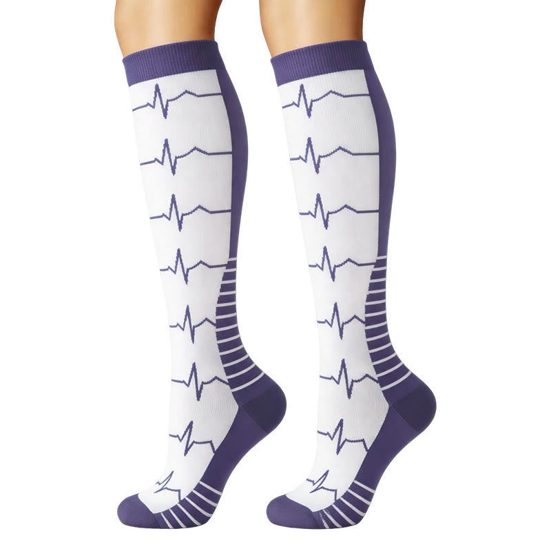 Plusock Heartbeat ECG Compression Socks(6 Pairs) - image 2