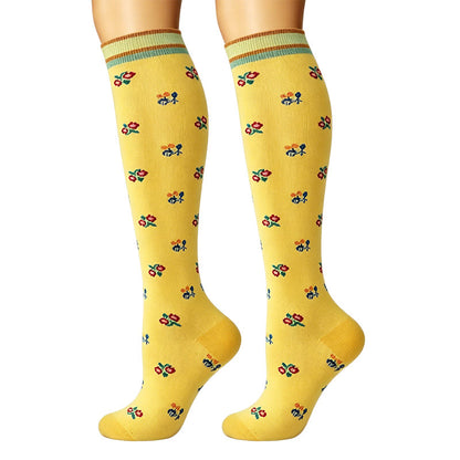 Plusock small flower Compression Socks(6 Pairs) - image 5