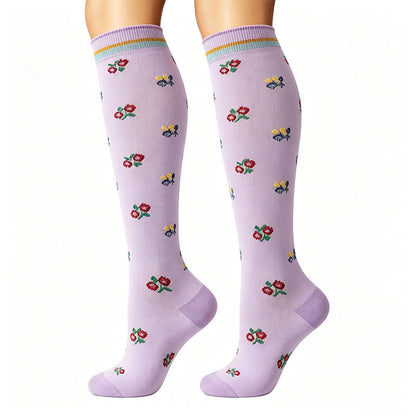Plusock small flower Compression Socks(6 Pairs) - image 4