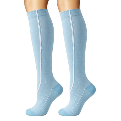 Plusock Ribbed Pastel Compression Socks(6 Pairs) - image 3