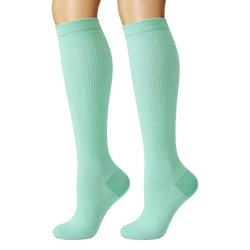 Plusock Pastel Colorblock Compression Socks(6 Pairs) - image 1