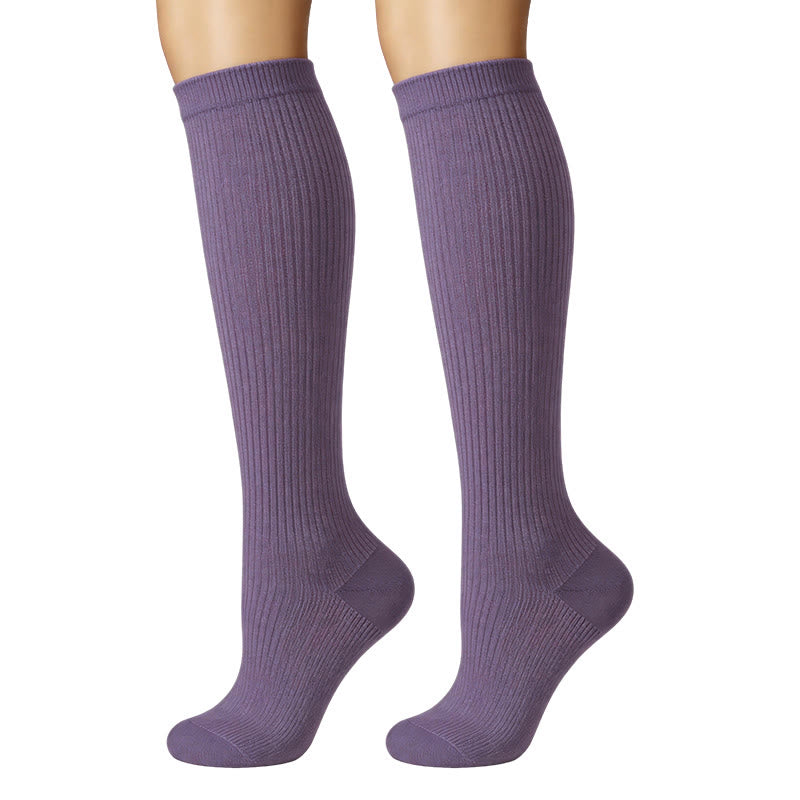 Plusock Pastel Colorblock Compression Socks(6 Pairs) - image 6