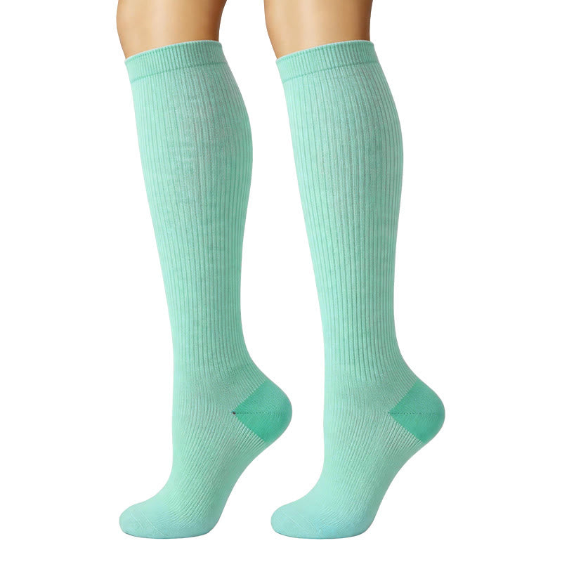 Plusock Pastel Colorblock Compression Socks(6 Pairs) - image 5