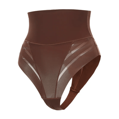 Plusock High Waist Tummy Control Panty - Coffee - XXL - image 9
