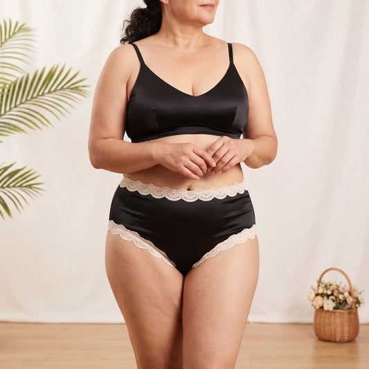Plusock Satin Lace High Waist Panty - image 0