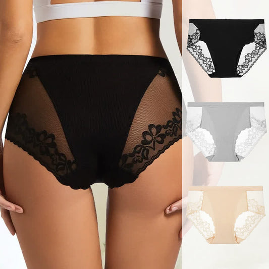 Plusock Soft Floral Lace Mesh Panty - image 0